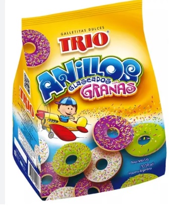 GALLETA TRIO ANILLOS GLAS X 150 G