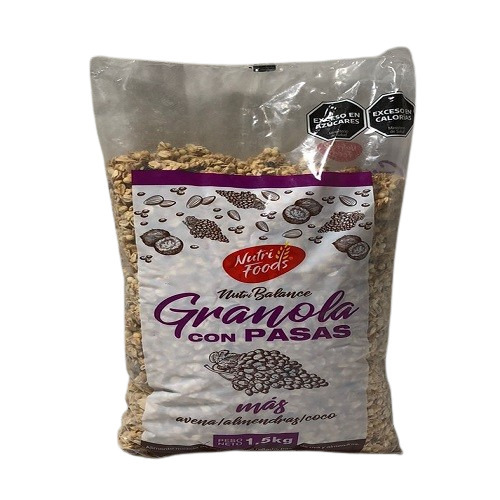 3341 GRANOLA NUTRIFOODS PASAS 1.5 KG - Imagen 1