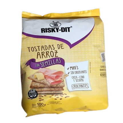 TOSTADA  RISKY MINI ARROZ SEMILLA X 100 G