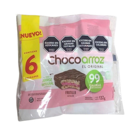 ALFAJOR CHOCOARROZ FRUTILLA  X 6 U