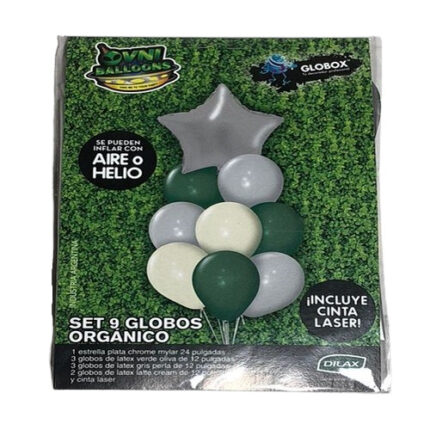 COTILLON  GLOBOS OVNI ORGANICO X 9 U