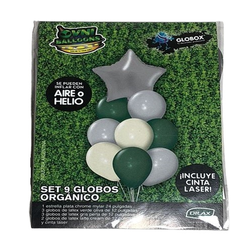 8525 COTILLON GLOBOS OVNI ORGANICO X 9 U - Imagen 1