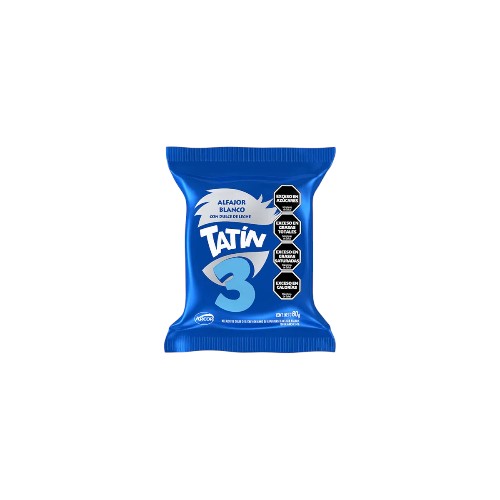 242 ALFAJOR TATIN TRIPLE BLANCO 60G - Imagen 1