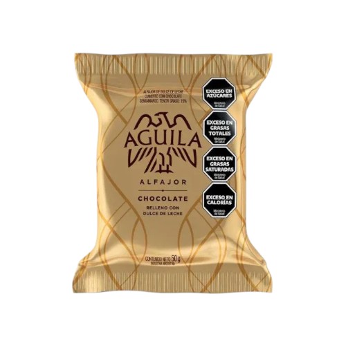 9909 ALFAJOR AGUILA CHOCOLATE X50GR - Imagen 1