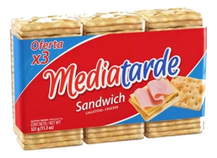 GALLETA MEDIATARDE SANDWICH X 321 G.