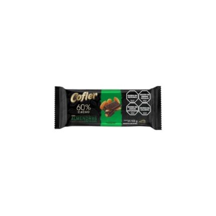 CHOCOLATE COFLER 60% ALMENDRAS X 100G.