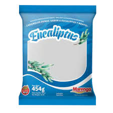 CARAMELOS TRANSPARENTES EUCALIPTO X 454 G.