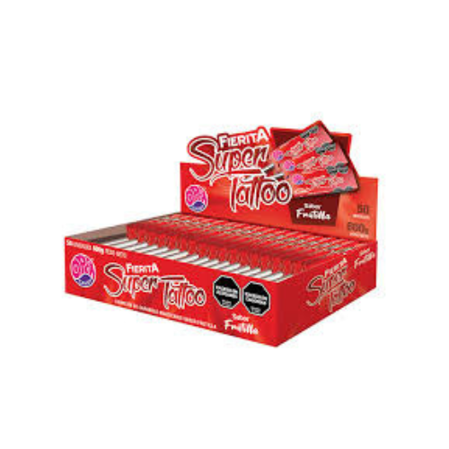 1763 CHUPETIN MASTICABLE FIERITA FRUTILLA X 50 U. - Imagen 1